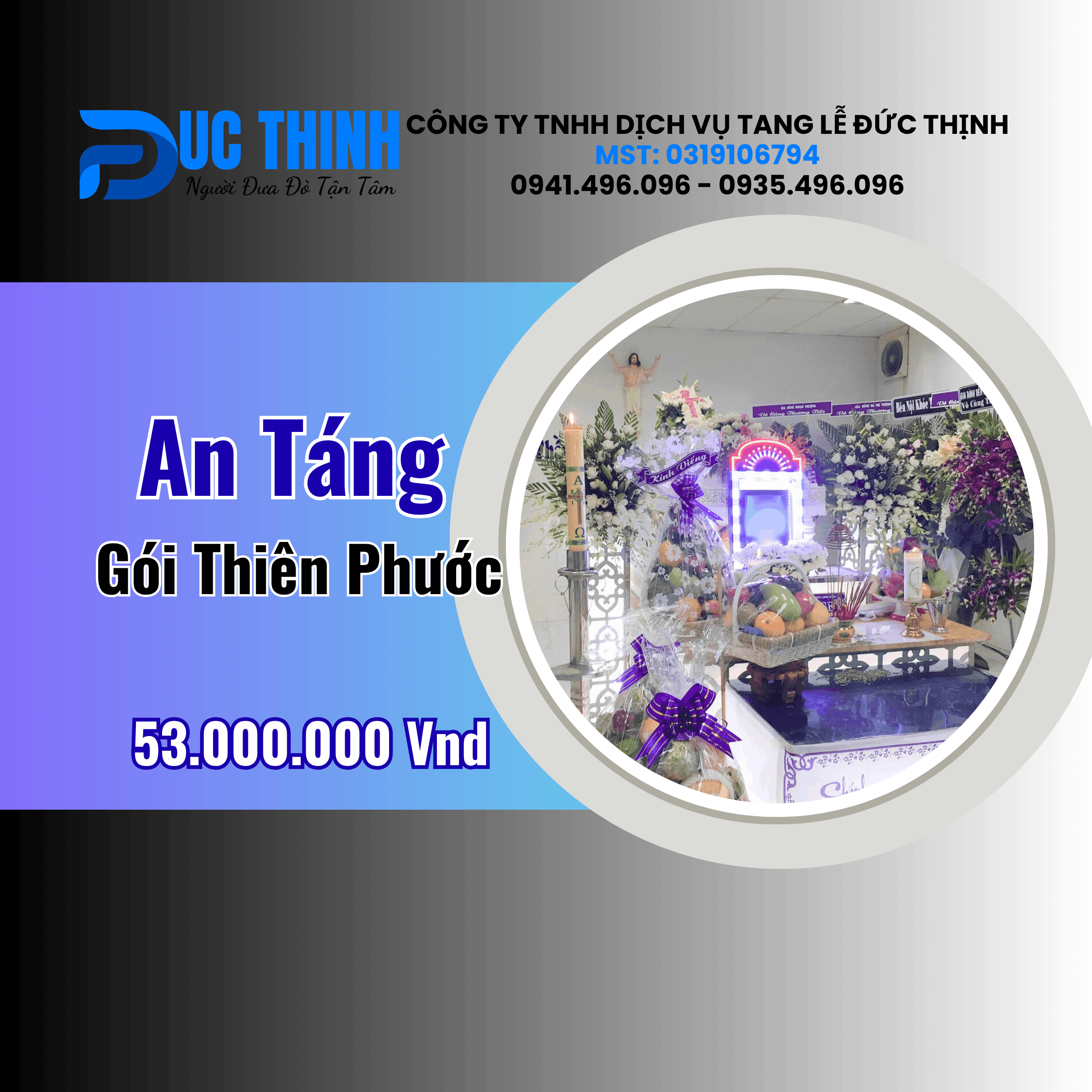 Gói An Táng Trọn Gói Thiên Phước Công Giáo 53.000.000đ – Đức Thịnh – Toàn TP.HCM